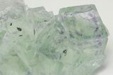 Glass-Clear, Purple & Green Cubic Fluorite Crystals - China #205558-2